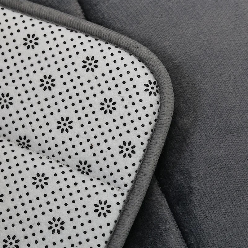 Tapete de banheiro listrado, absorvente e de secagem rápida, tapete de chão de