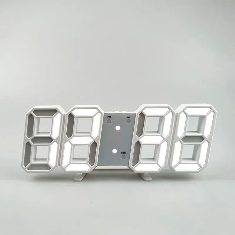 Despertador Digital 3D LED – Relógio de Parede com Hora