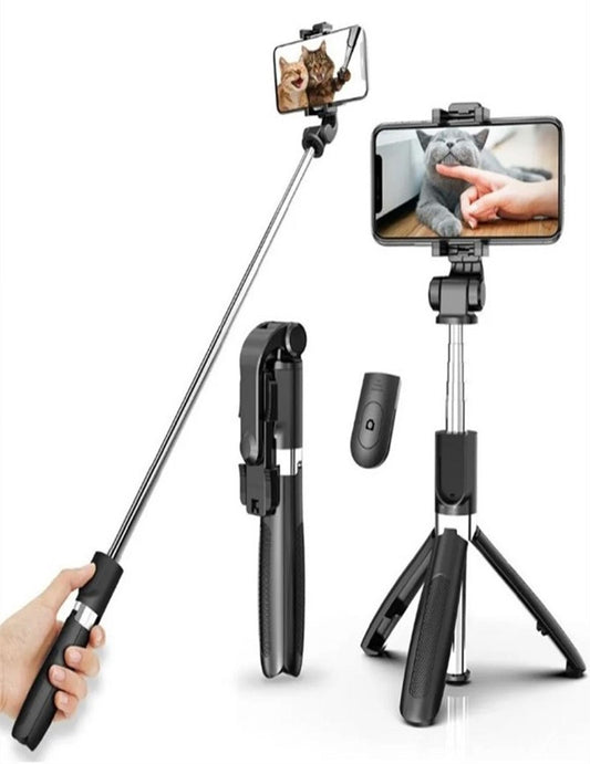 Mini Bastão de Selfie Bluetooth 360° 3 em 1 — Portátil e Ajustável