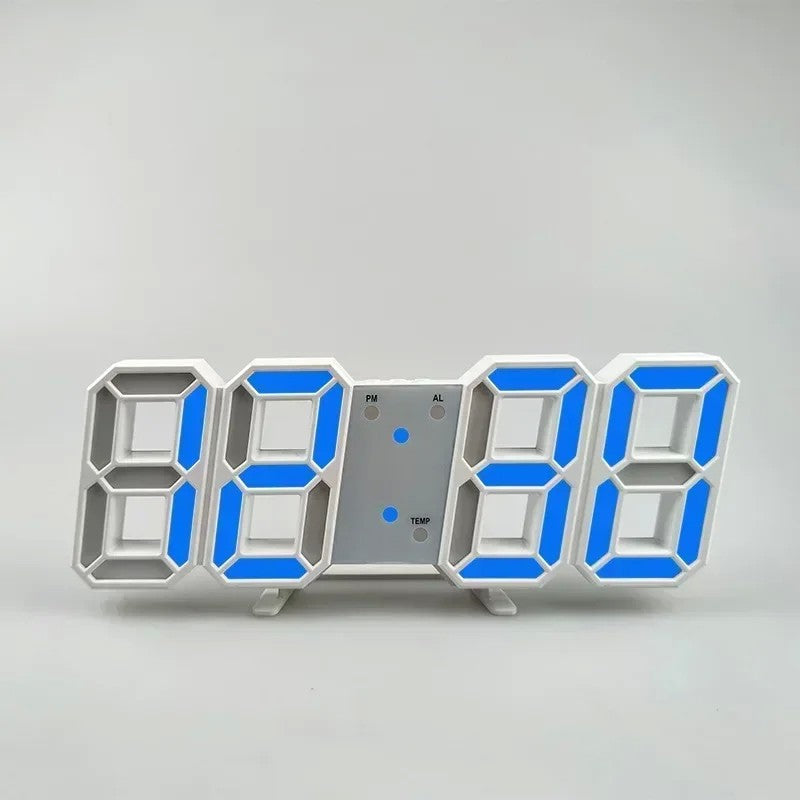 Despertador Digital 3D LED – Relógio de Parede com Hora