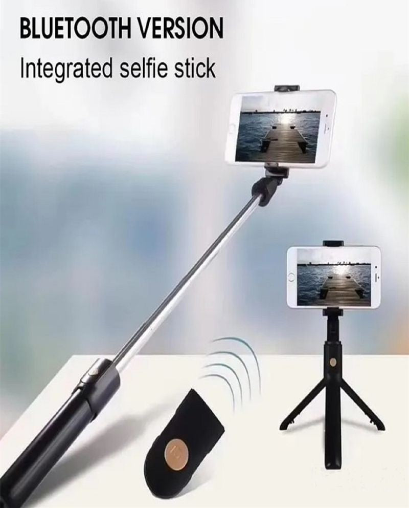 Mini Bastão de Selfie Bluetooth 360° 3 em 1 — Portátil e Ajustável