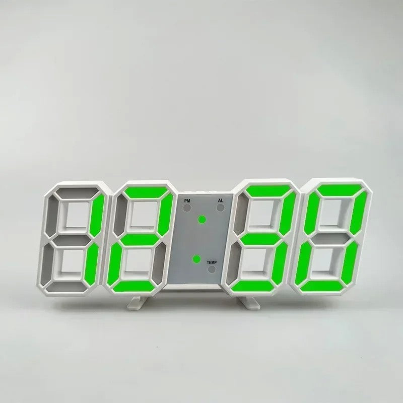 Despertador Digital 3D LED – Relógio de Parede com Hora